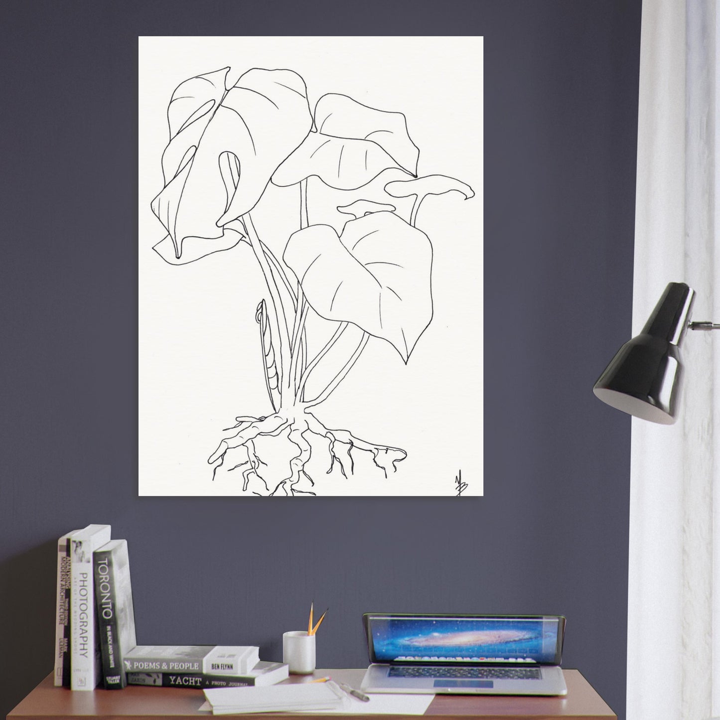 Inked Monstera