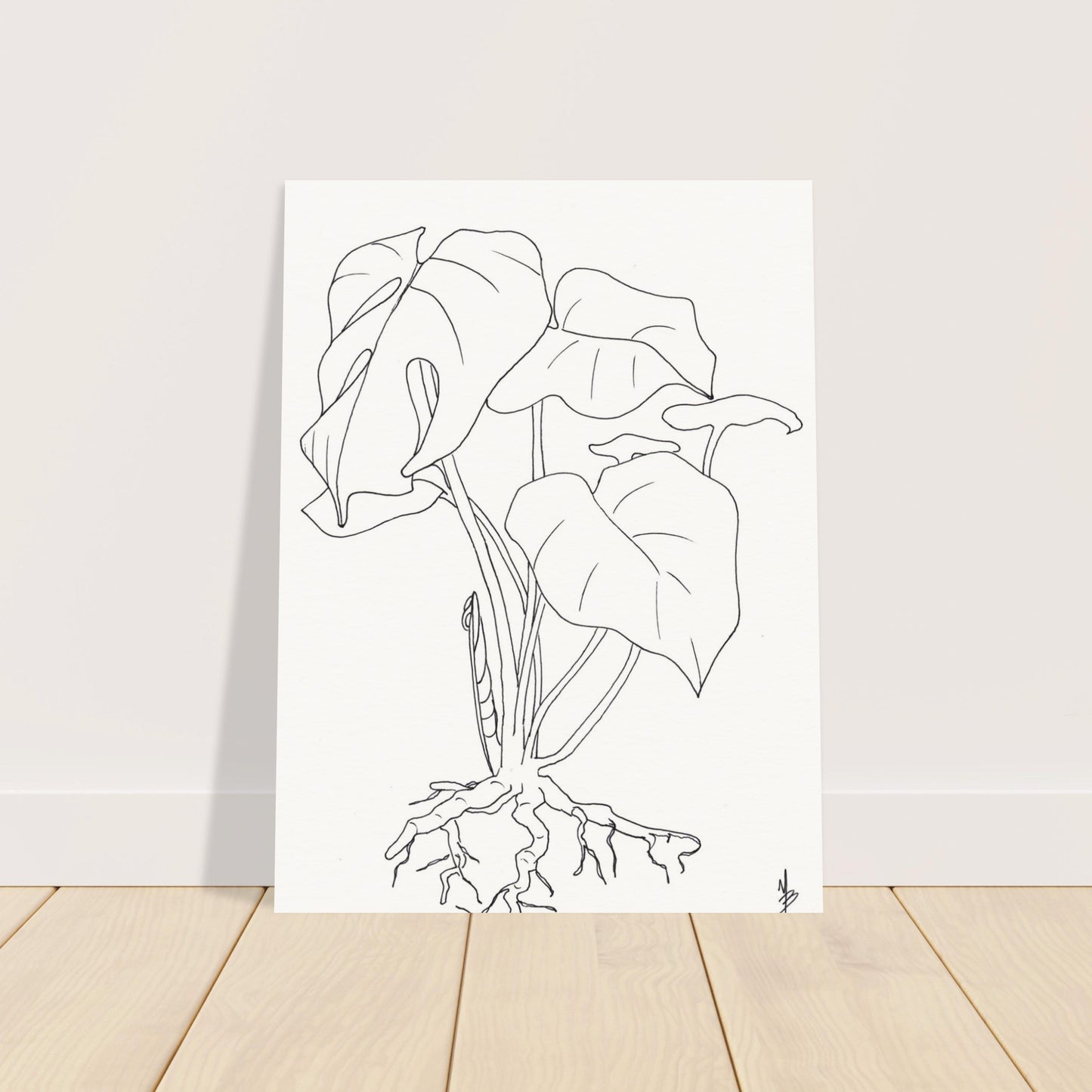 Inked Monstera